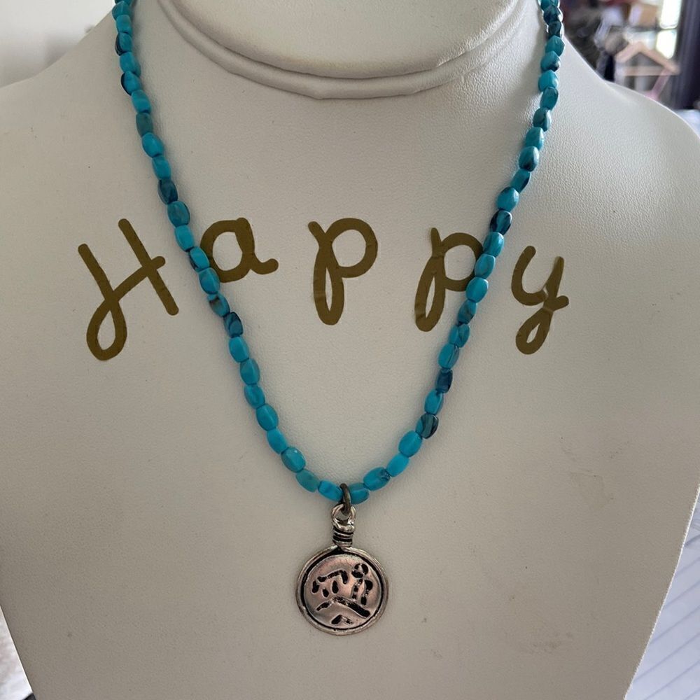 Chico’s Chocker Beads and silver pendant